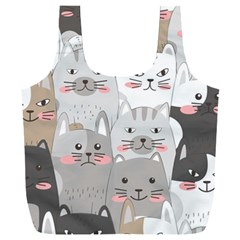 Cute Cats Seamless Pattern Full Print Recycle Bag (xxxl)