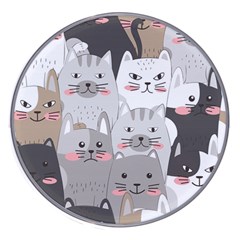 Cute Cats Seamless Pattern Wireless Fast Charger(White)