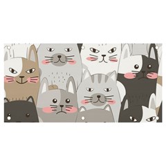 Cute Cats Seamless Pattern Banner and Sign 4  x 2 