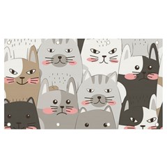 Cute Cats Seamless Pattern Banner and Sign 7  x 4 