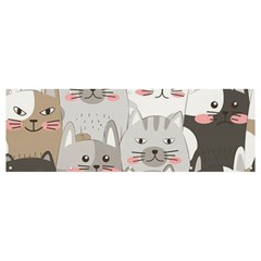 Cute Cats Seamless Pattern Banner and Sign 12  x 4 