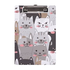 Cute Cats Seamless Pattern A5 Acrylic Clipboard