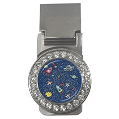 Cat-cosmos-cosmonaut-rocket Money Clips (cz)  by pakminggu