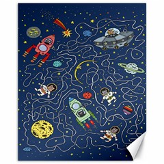 Cat-cosmos-cosmonaut-rocket Canvas 11  X 14  by pakminggu