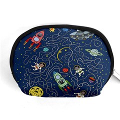 Cat-cosmos-cosmonaut-rocket Accessory Pouch (medium) by pakminggu