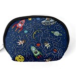 Cat-cosmos-cosmonaut-rocket Accessory Pouch (Medium) Back