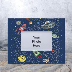 Cat-cosmos-cosmonaut-rocket White Tabletop Photo Frame 4 x6  by pakminggu