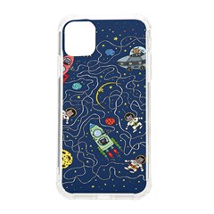 Cat-cosmos-cosmonaut-rocket Iphone 11 Tpu Uv Print Case