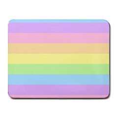 Cute Pastel Rainbow Striped Pattern Small Mousepad