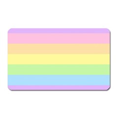 Cute Pastel Rainbow Striped Pattern Magnet (rectangular) by pakminggu