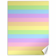 Cute Pastel Rainbow Striped Pattern Canvas 36  x 48 