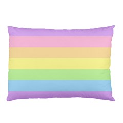 Cute Pastel Rainbow Striped Pattern Pillow Case