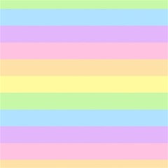 Cute Pastel Rainbow Striped Pattern Play Mat (Square)