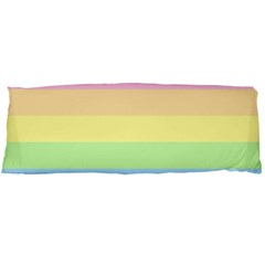 Cute Pastel Rainbow Striped Pattern Body Pillow Case (Dakimakura)