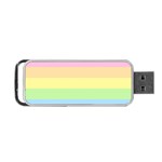 Cute Pastel Rainbow Striped Pattern Portable USB Flash (Two Sides) Front