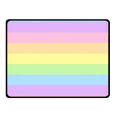 Cute Pastel Rainbow Striped Pattern Two Sides Fleece Blanket (Small)