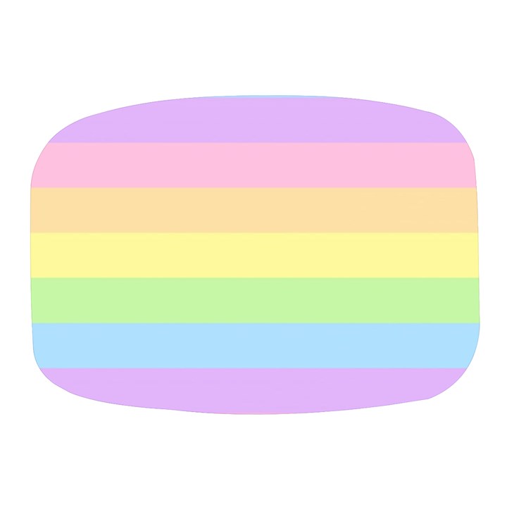 Cute Pastel Rainbow Striped Pattern Mini Square Pill Box