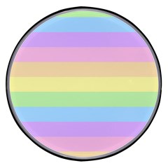 Cute Pastel Rainbow Striped Pattern Wireless Fast Charger(black)