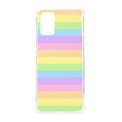 Cute Pastel Rainbow Striped Pattern Samsung Galaxy S20Plus 6.7 Inch TPU UV Case