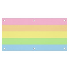 Cute Pastel Rainbow Striped Pattern Banner and Sign 6  x 3 