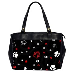 Art Pattern Traces Paw Oversize Office Handbag (2 Sides) by pakminggu