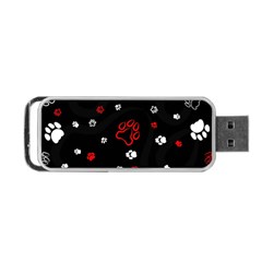 Art Pattern Traces Paw Portable Usb Flash (two Sides)