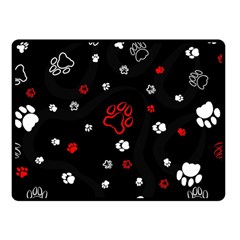 Art Pattern Traces Paw Two Sides Fleece Blanket (small)