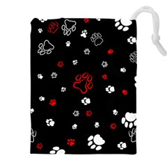 Art Pattern Traces Paw Drawstring Pouch (4xl) by pakminggu