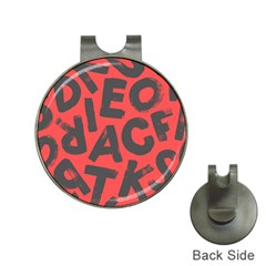 Letters Alphabet Typography Texture Hat Clips With Golf Markers by pakminggu