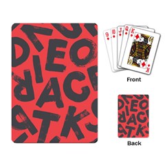 Letters Alphabet Typography Texture Playing Cards Single Design (rectangle)