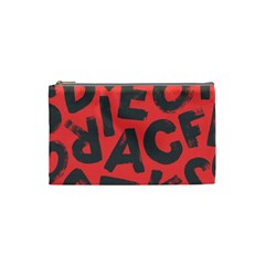 Letters Alphabet Typography Texture Cosmetic Bag (small) by pakminggu