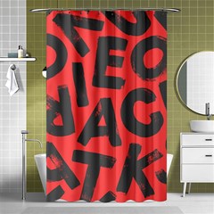 Letters Alphabet Typography Texture Shower Curtain 48  X 72  (small)  by pakminggu