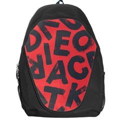 Letters Alphabet Typography Texture Backpack Bag by pakminggu