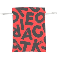 Letters Alphabet Typography Texture Lightweight Drawstring Pouch (xl) by pakminggu