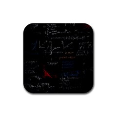 Math Mathematics Pattern Rubber Coaster (square) by pakminggu