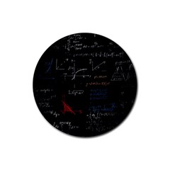 Math Mathematics Pattern Rubber Coaster (round) by pakminggu