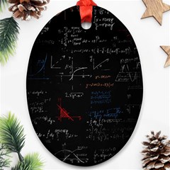 Math Mathematics Pattern Oval Ornament (two Sides)