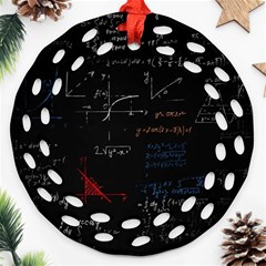 Math Mathematics Pattern Round Filigree Ornament (two Sides)