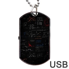 Math Mathematics Pattern Dog Tag Usb Flash (one Side) by pakminggu