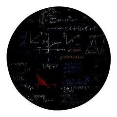 Math Mathematics Pattern Round Glass Fridge Magnet (4 Pack)