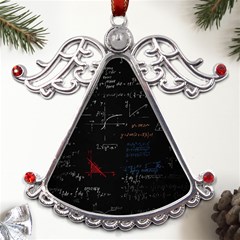 Math Mathematics Pattern Metal Angel With Crystal Ornament