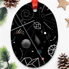 Future Space Aesthetic Math Ornament (oval)