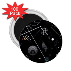 Future Space Aesthetic Math 2 25  Magnets (100 Pack)  by pakminggu