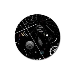 Future Space Aesthetic Math Magnet 3  (round) by pakminggu