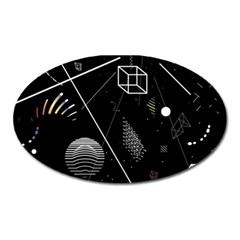 Future Space Aesthetic Math Oval Magnet by pakminggu