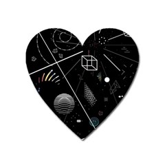 Future Space Aesthetic Math Heart Magnet by pakminggu