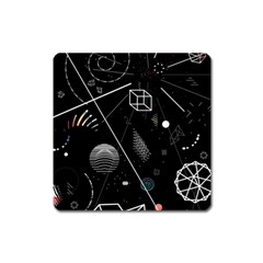 Future Space Aesthetic Math Square Magnet by pakminggu