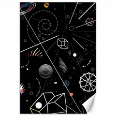 Future Space Aesthetic Math Canvas 12  X 18  by pakminggu