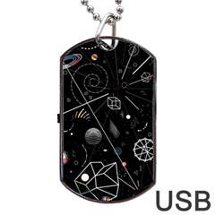 Future Space Aesthetic Math Dog Tag Usb Flash (two Sides) by pakminggu