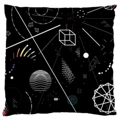 Future Space Aesthetic Math Large Cushion Case (two Sides) by pakminggu